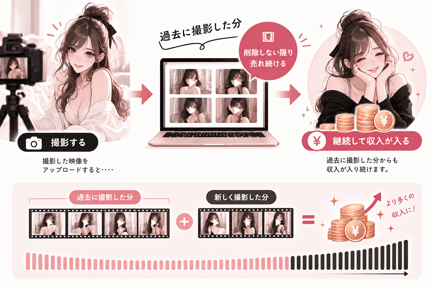 毎月自動で積み上がる収入のしくみ